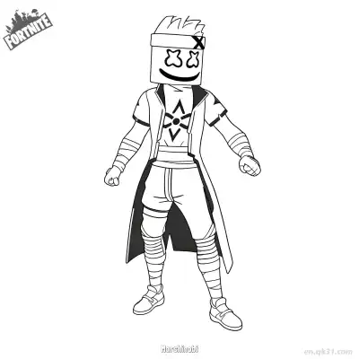 Free printable Marshinobi 1 Coloring Page - Free PDF Printable Fortnite Coloring Sheets coloring page